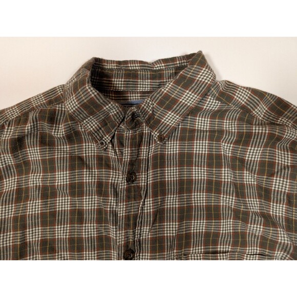 Woolrich Button Up Long Sleeve Shirt Mens Medium Multicolor Plaid Pocket Cotton - Picture 2 of 8